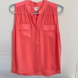 Pre-owned silk sleeveless with front pockets